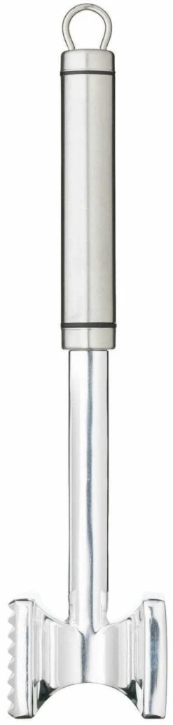 KitchenCraft Professional Stainless Steel Long Oval Handled Meat Tenderiser Hammer
