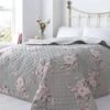 Catherine Lansfield Canterbury Bedspread - Grey -Household Items Shop 25293 19721