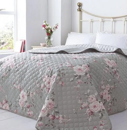 Catherine Lansfield Canterbury Bedspread - Grey