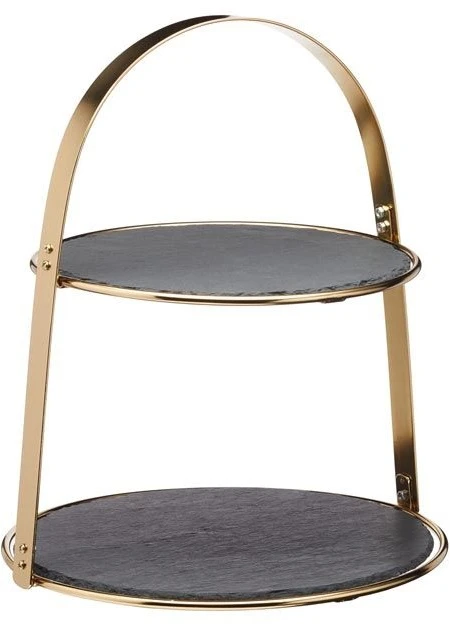 Artesa Arch Frame Slate Serving Stand Brass 3 Artesa Arch Frame Slate Serving Stand Brass
