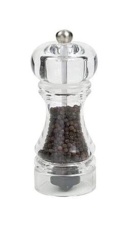 Capstan 145mm Pepper Mill Clear Acrylic
