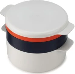 Joseph Joseph M-Cuisine 4-Piece Stackable Microwave Cooking Set - Stone/Orange