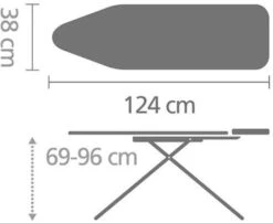 Brabantia Ironing Board B Ice Water 124 X 38cm -Household Items Shop 27803 18969
