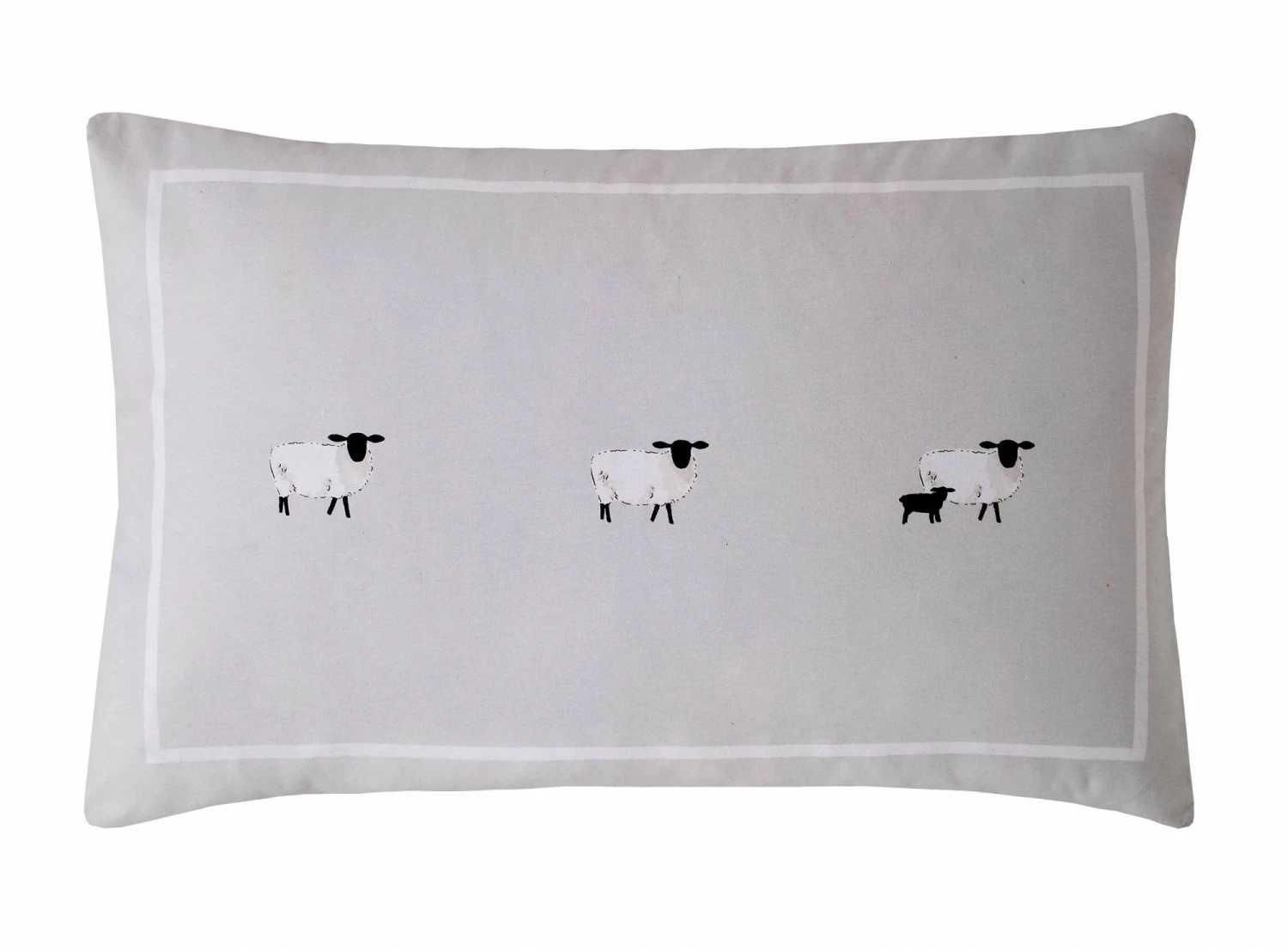 Sophie Allport Brushed Sheep Standard Pillowcase Pair Oatmeal 3 Sophie Allport Brushed Sheep Standard Pillowcase Pair Oatmeal