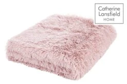 Catherine Lansfield Cuddly Throw Blush