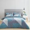 Catherine Lansfield Larsson Geo Teal Duvet Set -Household Items Shop 38138 13346