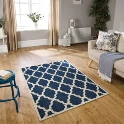 Oriental Weavers Moda Trellis Blue Rug -Household Items Shop 38372 13278