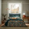 Morris & Co Honeysuckle & Tulip Duvet Cover Mulberry & Teal -Household Items Shop 44241 6217