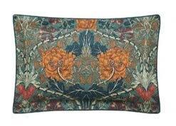 Morris & Co Honeysuckle & Tulip Oxford Pillowcase Mulberry & Teal