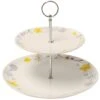 The English Tableware Company Pressed Flowers 2 Tier Cake Stand -Household Items Shop 45379 4865