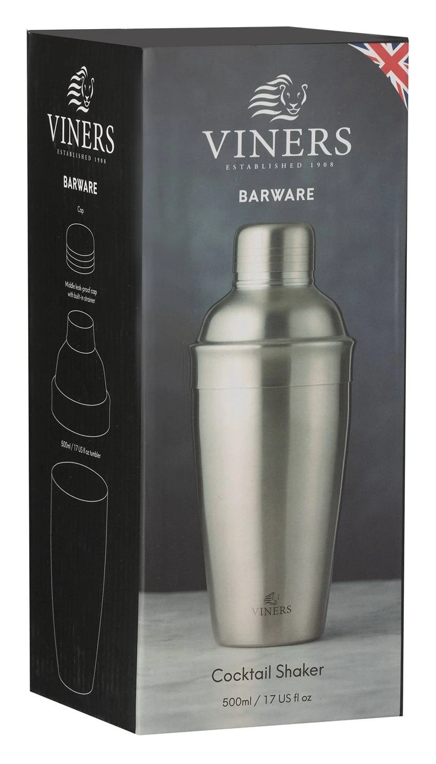 Viners Cocktail Shaker 500ml Silver 3 Viners Cocktail Shaker 500ml Silver