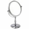 Fancy Metal Chrome Pedestal Mirror 5x Magnification H27cm -Household Items Shop 47640 689