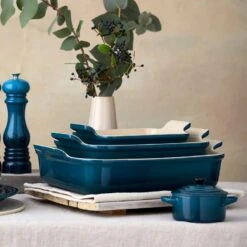 Le Creuset Heritage Deep Rectangular Dish 26cm Deep Teal 9 Le Creuset Heritage Deep Rectangular Dish 26cm Deep Teal -Household Items Shop 49014 36500