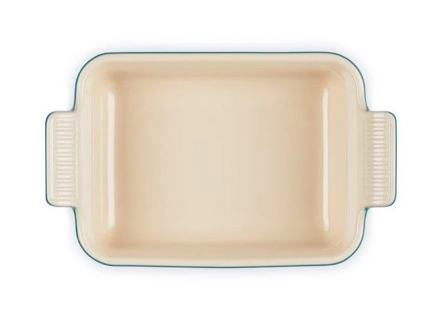 Le Creuset Heritage Deep Rectangular Dish 26cm Deep Teal 4 Le Creuset Heritage Deep Rectangular Dish 26cm Deep Teal - Image 2