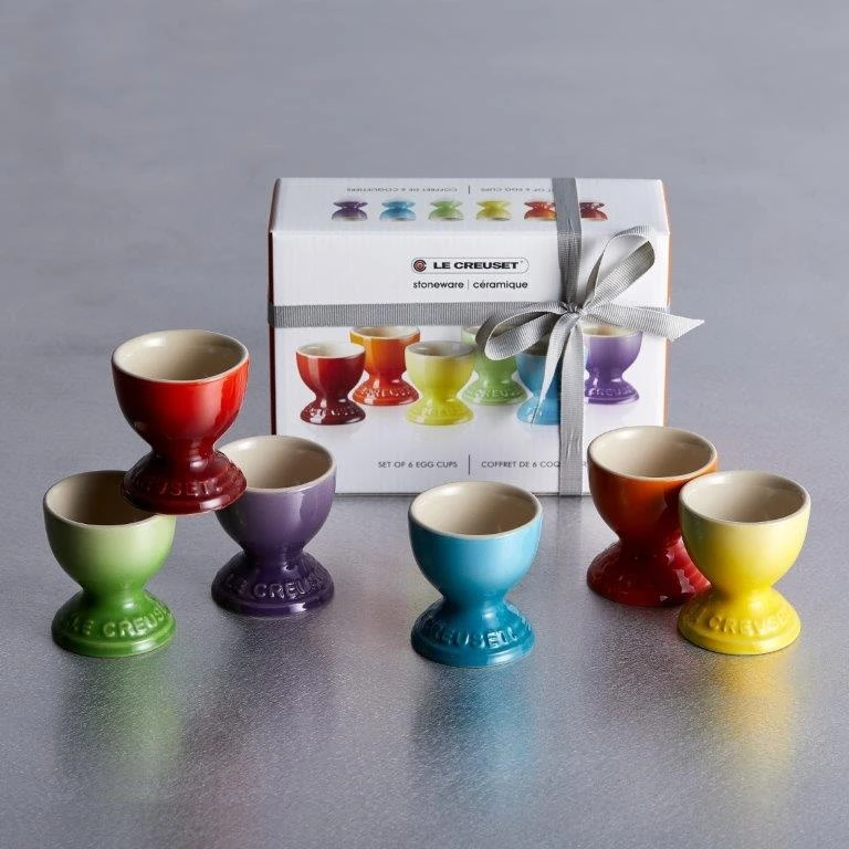 Le Creuset Set 6 Rainbow Egg Cups 3 Le Creuset Set 6 Rainbow Egg Cups