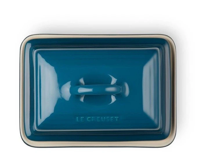 Le Creuset Butter Dish Deep Teal 4 Le Creuset Butter Dish Deep Teal - Image 2
