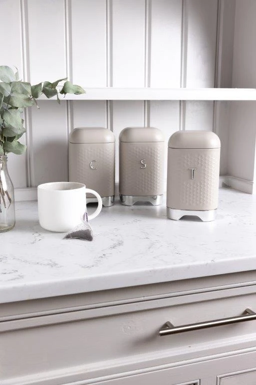 KitchenCraft Lovello Set Of 3 Cannisters Latte 4 KitchenCraft Lovello Set Of 3 Cannisters Latte - Image 2