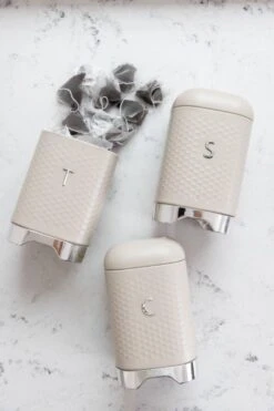 KitchenCraft Lovello Set Of 3 Cannisters Latte 7 KitchenCraft Lovello Set Of 3 Cannisters Latte -Household Items Shop 49155 36117