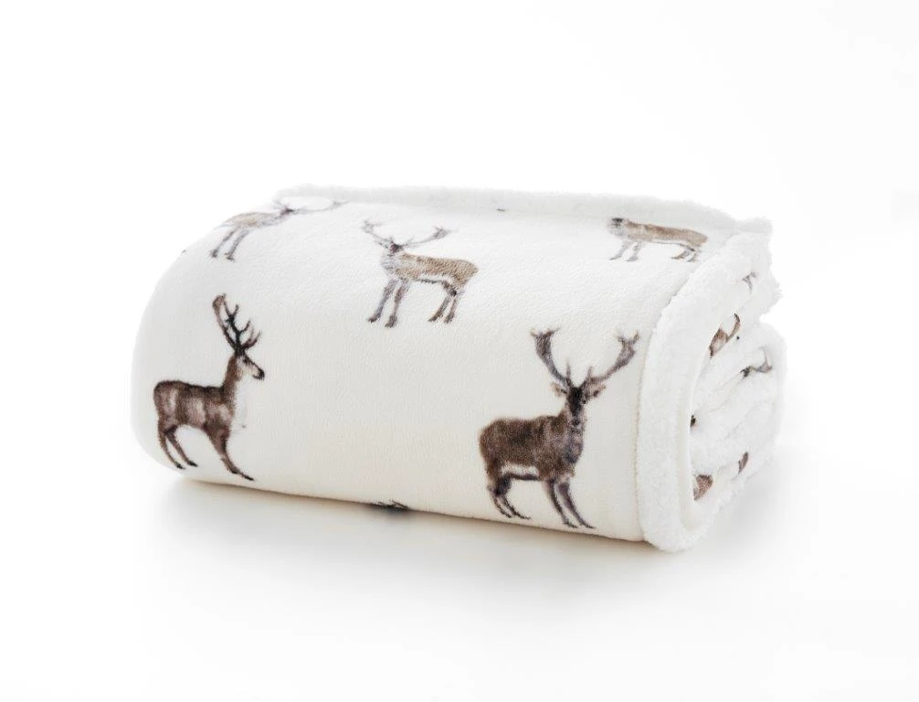 Deyongs Sterling Stag Fleece Throw 3 Deyongs Sterling Stag Fleece Throw