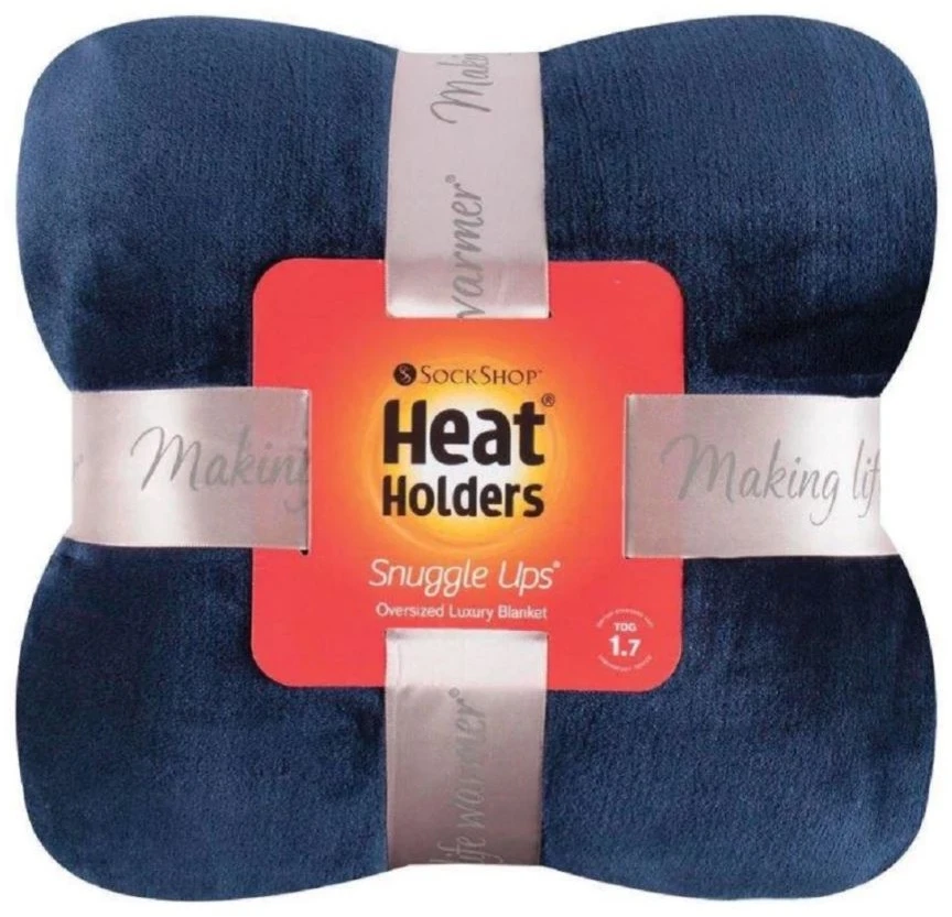 Heat Holder Fleece Blanket/Throw - Navy 4 Heat Holder Fleece Blanket/Throw - Navy - Image 2