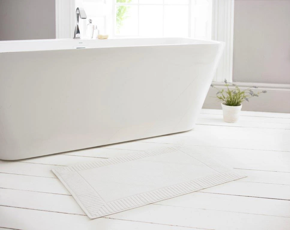 Deyongs Bliss Terry Bath Mat White 3 Deyongs Bliss Terry Bath Mat White