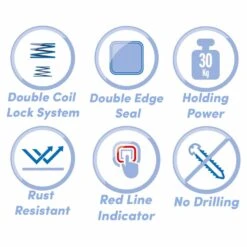 Showerdrape Pushloc Bottle Basket -Household Items Shop 50137 33579