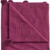 Helena Springfield Pom Pom Knit Throw Fuchsia -Household Items Shop 51159 30397