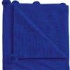 Helena Springfield Pom Pom Knit Throw Dark Blue 1 Helena Springfield Pom Pom Knit Throw Dark Blue -Household Items Shop 51162 30400