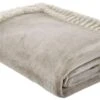 Catherine Lansfield Velvet & Fur Throw Natural -Household Items Shop 51320 30040