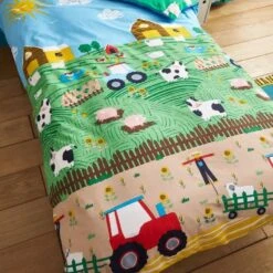 Catherine Lansfield Farmyard Animals Kids Duvet Cover Set - Single -Household Items Shop 51325 30027