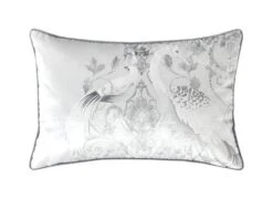 Laura Ashley Tregaron Silver Velvet Cushion