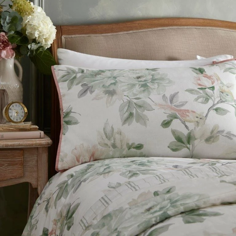 Appletree Campion Green/Coral Duvet Cover Set 6 Appletree Campion Green/Coral Duvet Cover Set - Image 4