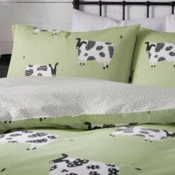 Fusion Daisy Cow Green Duvet Cover Set -Household Items Shop 54065 23993