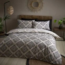 Catherine Lansfield Aztec Geo Natural Duvet Set