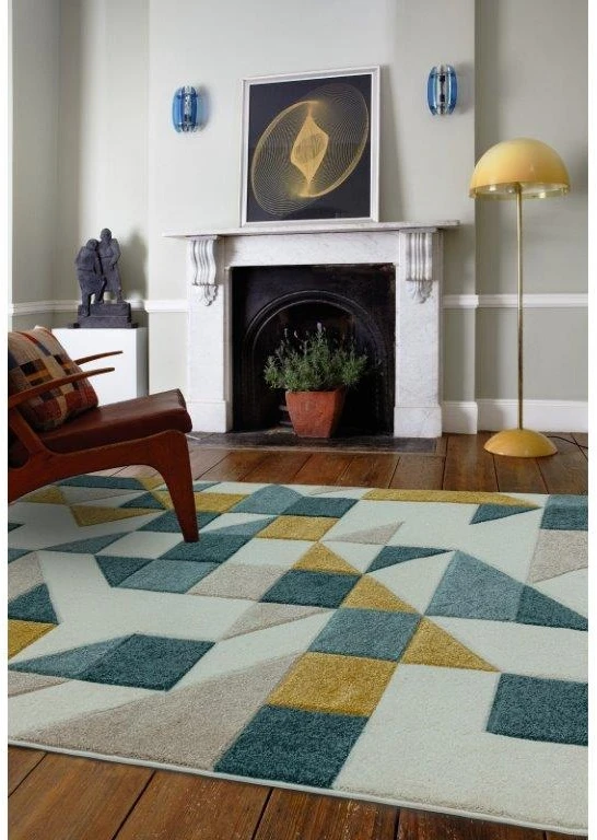 Asiatic Sketch Shapes SK03 Rug - Green 4 Asiatic Sketch Shapes SK03 Rug - Green - Image 2