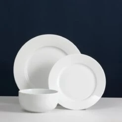 Price & Kensington Simplicity 12 Piece Dinner Set White -Household Items Shop 55552 39923